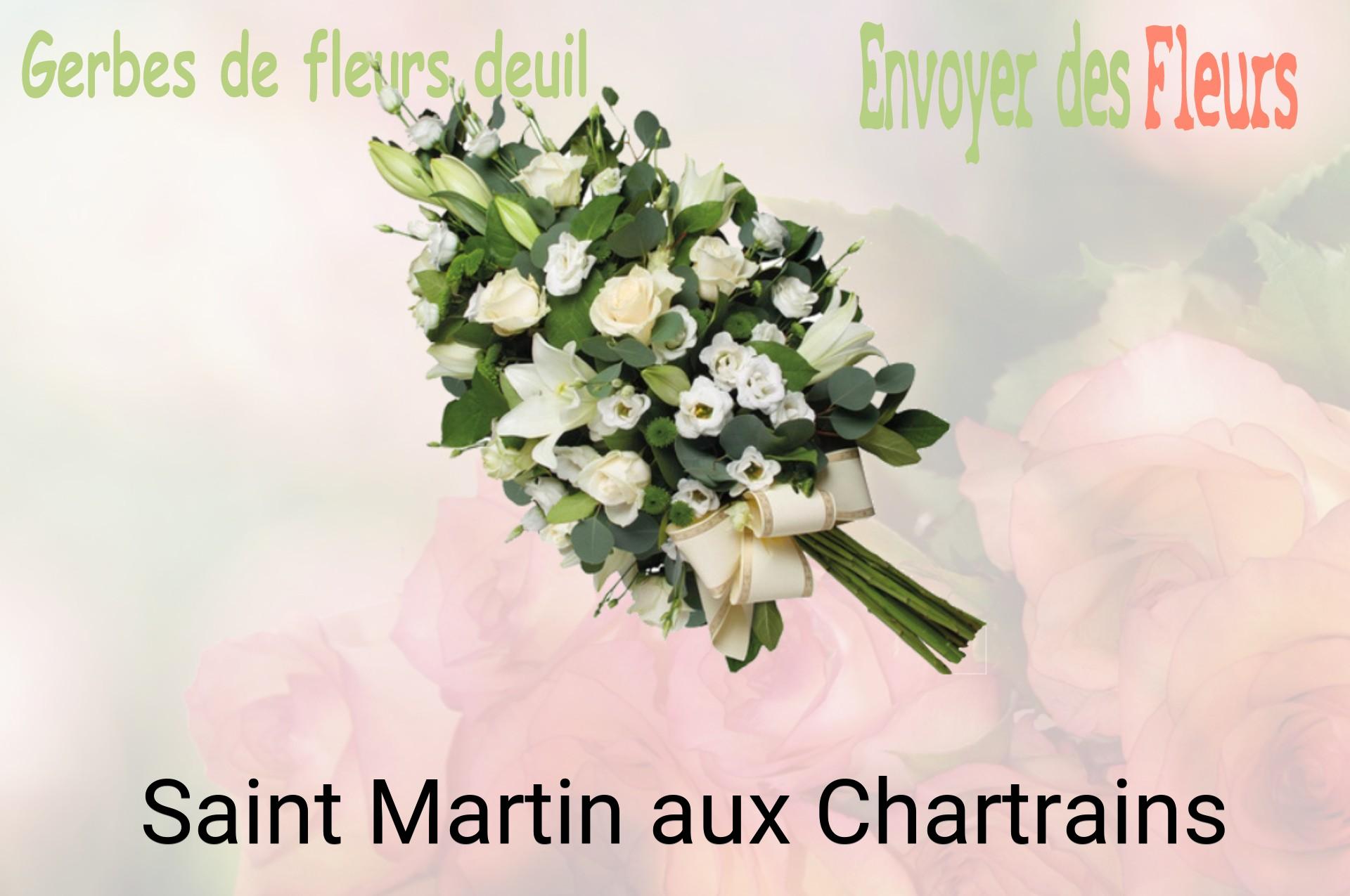 Gerbe de fleurs de deuil livrée à Saint-Martin-aux-Chartrains